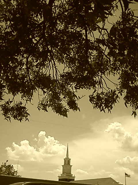 Local church and here comes the storm